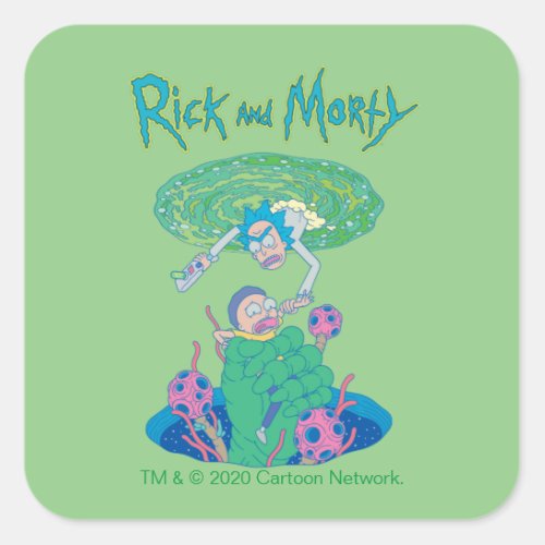RICK AND MORTY  Portal Rescue Square Sticker