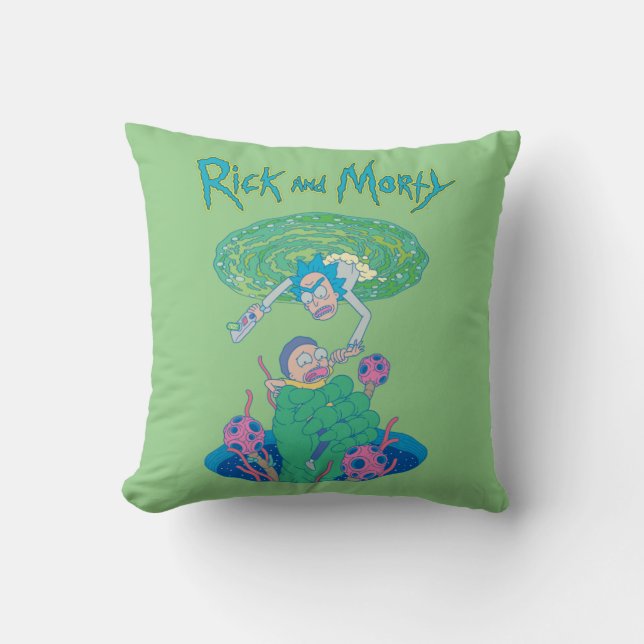 RICK AND MORTY™ | Portal Rescue Throw Pillow (Front)