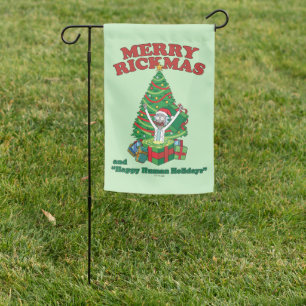 Rick and Morty Portal Rick Merry Rickmas Garden Flag