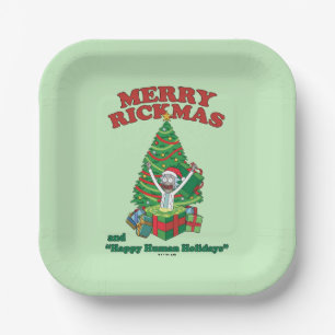 Rick and Morty Portal Rick Merry Rickmas Paper Plates