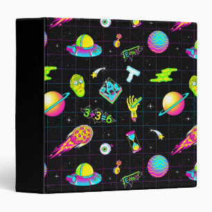 RICK AND MORTY™   Psychedelic Season 3 Pattern 3 Ring Binder