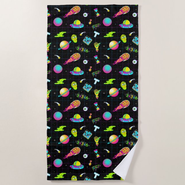 RICK AND MORTY™ | Psychedelic Season 3 Pattern Beach Towel (Front)