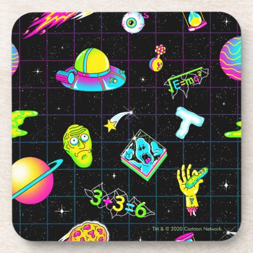 RICK AND MORTY  Psychedelic Season 3 Pattern Beverage Coaster