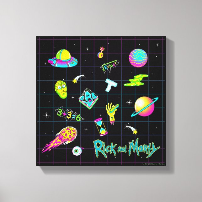 RICK AND MORTY™ | Psychedelic Season 3 Pattern Canvas Print (Front)