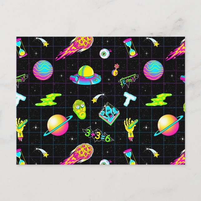 RICK AND MORTY™ | Psychedelic Season 3 Pattern Invitation Postcard (Front)