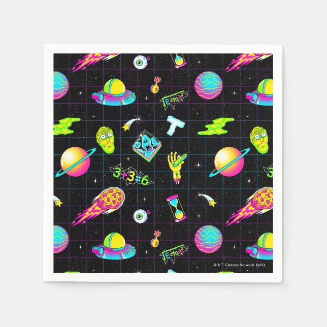 RICK AND MORTY™ | Psychedelic Season 3 Pattern Napkins (Front)