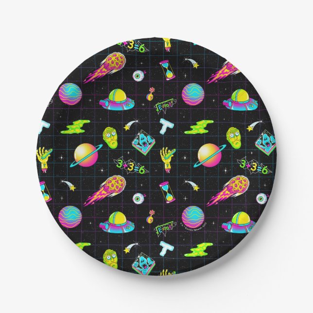 RICK AND MORTY™ | Psychedelic Season 3 Pattern Paper Plates (Front)