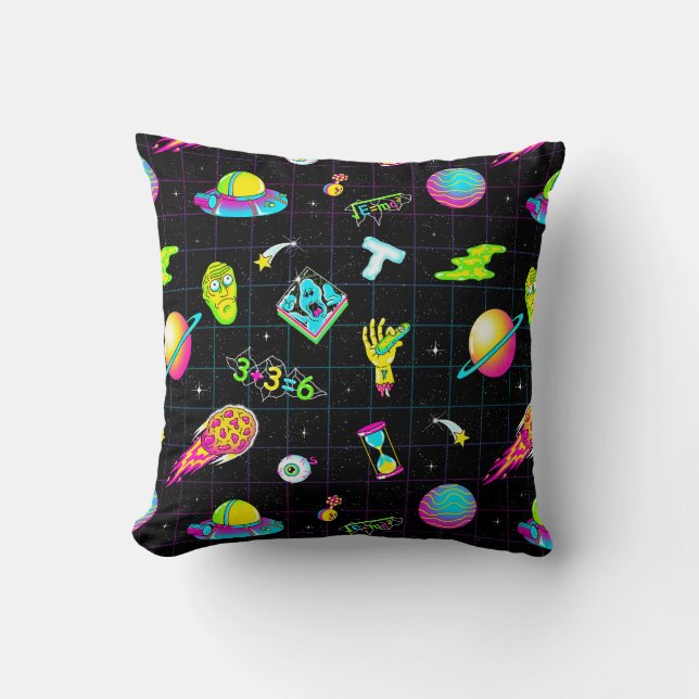 RICK AND MORTY™ | Psychedelic Season 3 Pattern Throw Pillow (Front)