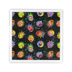 RICK AND MORTY™ Psychedelic Swirl Pattern Acrylic Tray