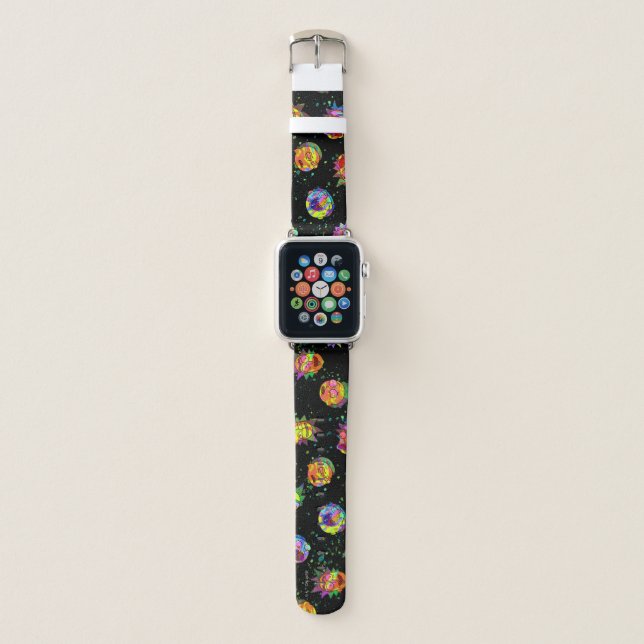 RICK AND MORTY™ | Psychedelic Swirl Pattern Apple Watch Band (Front)