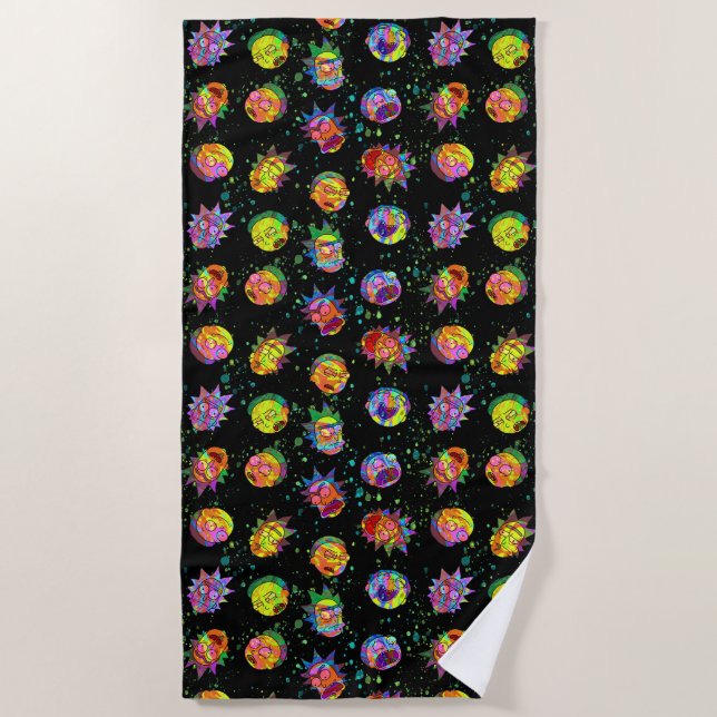 RICK AND MORTY™ | Psychedelic Swirl Pattern Beach Towel (Front)