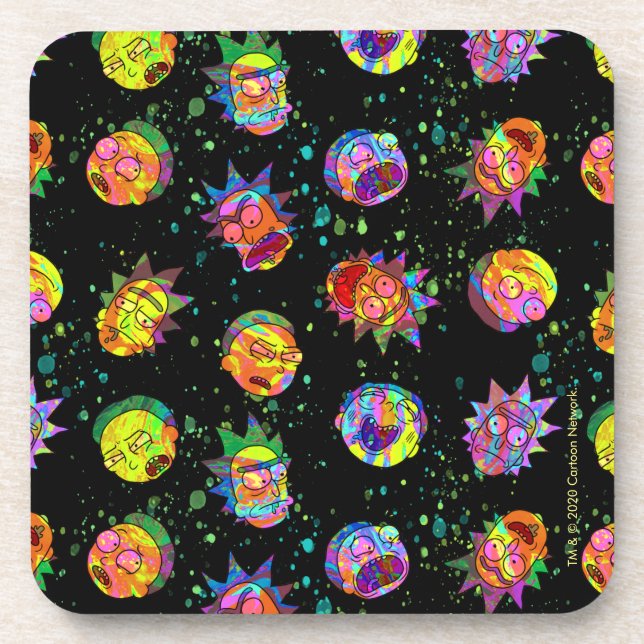 RICK AND MORTY™ | Psychedelic Swirl Pattern Beverage Coaster (Front)
