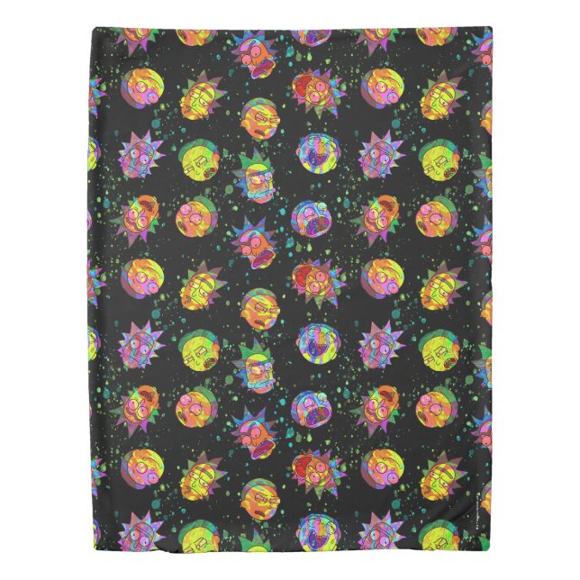 RICK AND MORTY™ | Psychedelic Swirl Pattern Duvet Cover (Front)