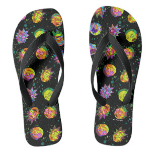 RICK AND MORTY™   Psychedelic Swirl Pattern Flip Flops