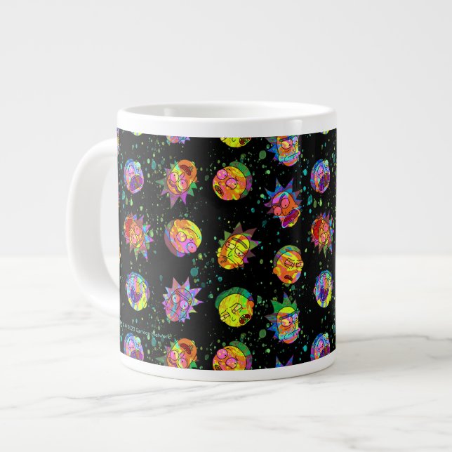 RICK AND MORTY™ | Psychedelic Swirl Pattern Giant Coffee Mug (Front Left)