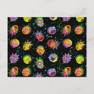 RICK AND MORTY™ Psychedelic Swirl Pattern Invitation Postcard
