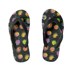 RICK AND MORTY™ Psychedelic Swirl Pattern Kid's Flip Flops