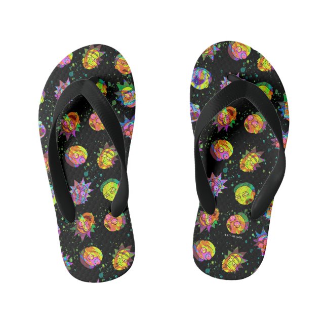 RICK AND MORTY™ | Psychedelic Swirl Pattern Kid's Flip Flops (Footbed)