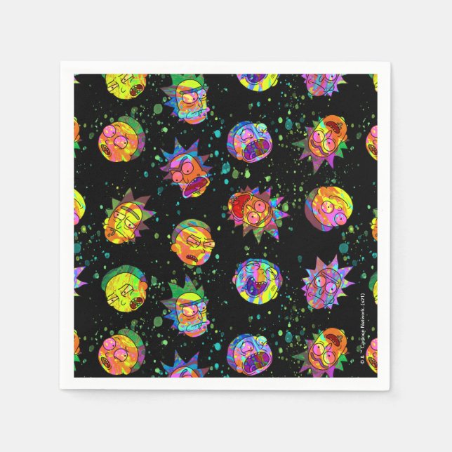 RICK AND MORTY™ | Psychedelic Swirl Pattern Napkins (Front)
