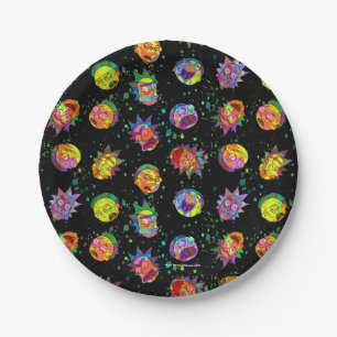 RICK AND MORTY™   Psychedelic Swirl Pattern Paper Plates