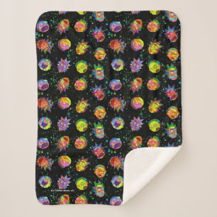 RICK AND MORTY™ Psychedelic Swirl Pattern Sherpa Blanket