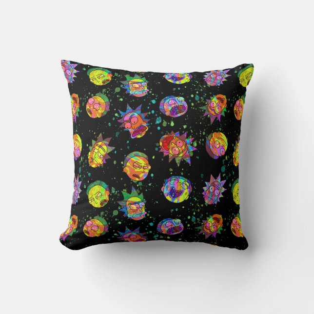 RICK AND MORTY™ | Psychedelic Swirl Pattern Throw Pillow (Front)