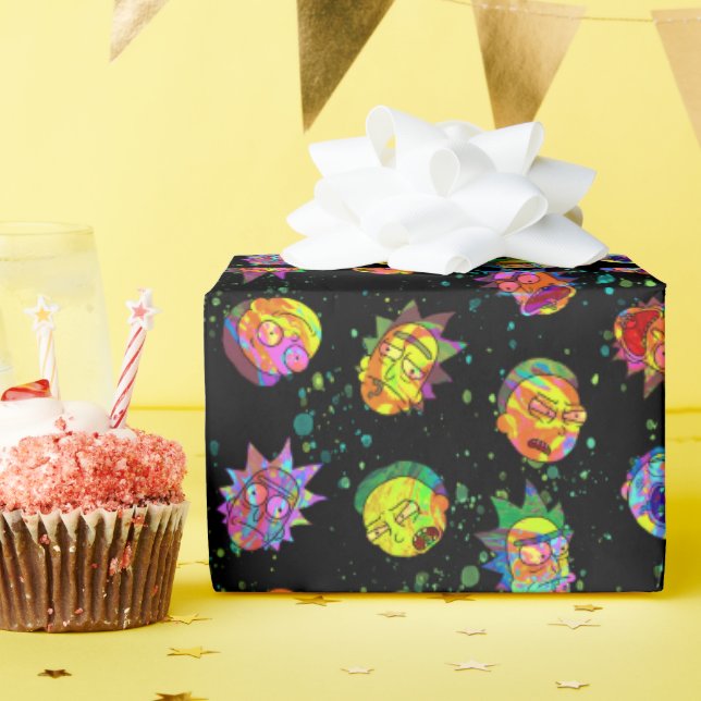 RICK AND MORTY™ | Psychedelic Swirl Pattern Wrapping Paper (Birthday Party)