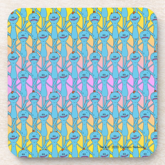 RICK AND MORTY™ | Rainbow Mr. Meeseeks Pattern Beverage Coaster (Front)