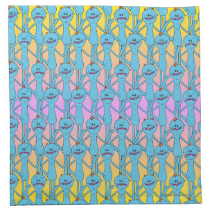 RICK AND MORTY™   Rainbow Mr. Meeseeks Pattern Cloth Napkin