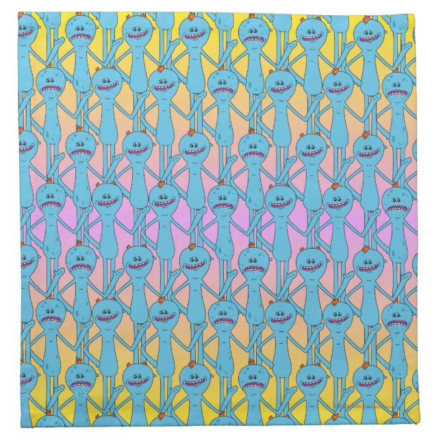 RICK AND MORTY™ | Rainbow Mr. Meeseeks Pattern Cloth Napkin (Front)