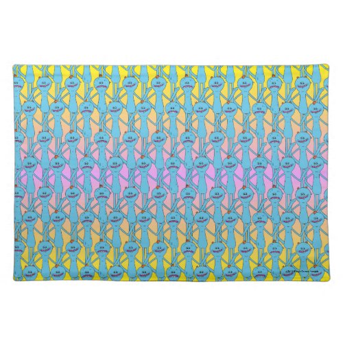 RICK AND MORTY  Rainbow Mr Meeseeks Pattern Cloth Placemat