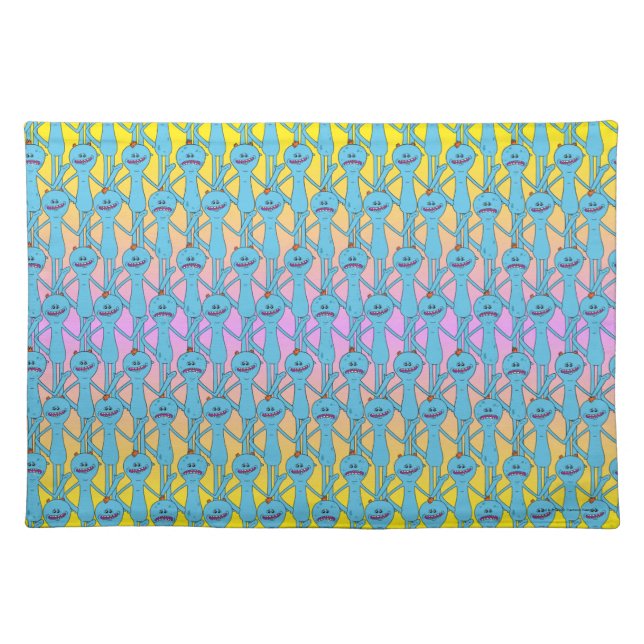 RICK AND MORTY™ | Rainbow Mr. Meeseeks Pattern Cloth Placemat (Front)