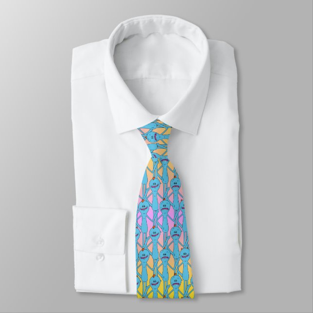 RICK AND MORTY™ | Rainbow Mr. Meeseeks Pattern Neck Tie (Tied)