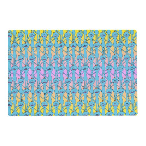 RICK AND MORTY  Rainbow Mr Meeseeks Pattern Placemat