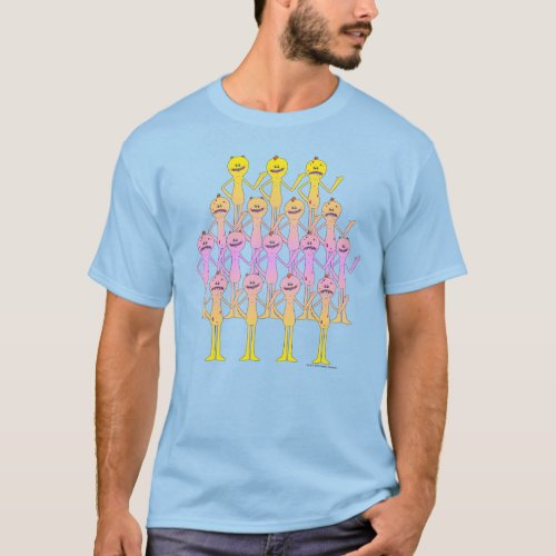 RICK AND MORTY  Rainbow Mr Meeseeks Pattern T_Shirt