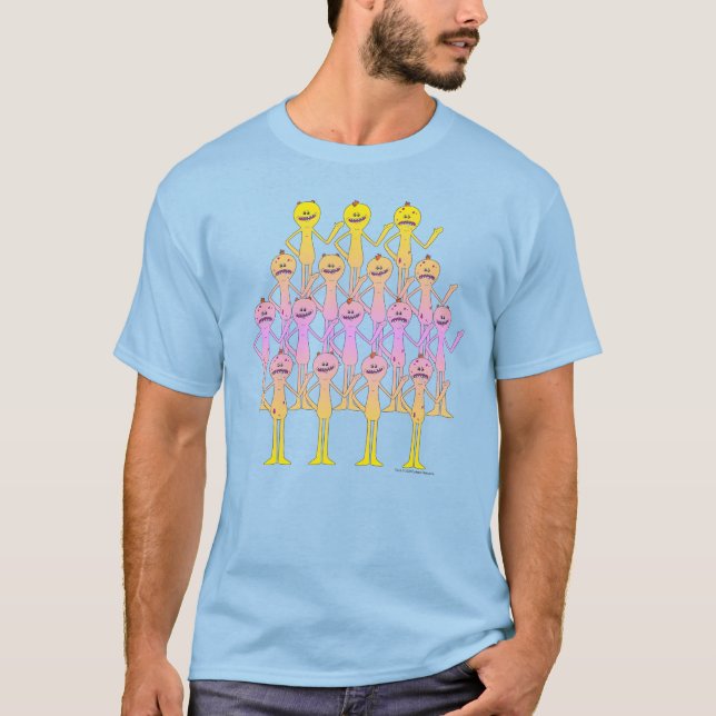 RICK AND MORTY™ | Rainbow Mr. Meeseeks Pattern T-Shirt (Front)