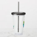 RICK AND MORTY™ | Rainbow Rick Head pattern Acrylic Tumbler | Zazzle