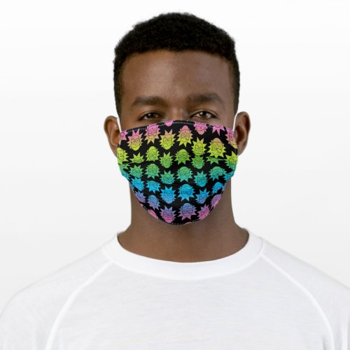 RICK AND MORTY  Rainbow Rick Head pattern Adult Cloth Face Mask