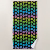 RICK AND MORTY™ | Rainbow Rick Head pattern Beach Towel