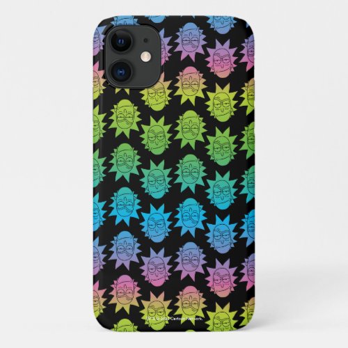 RICK AND MORTY  Rainbow Rick Head pattern iPhone 11 Case