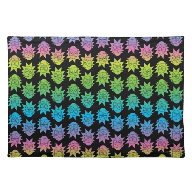 RICK AND MORTY™ | Rainbow Rick Head pattern Cloth Placemat (Front)