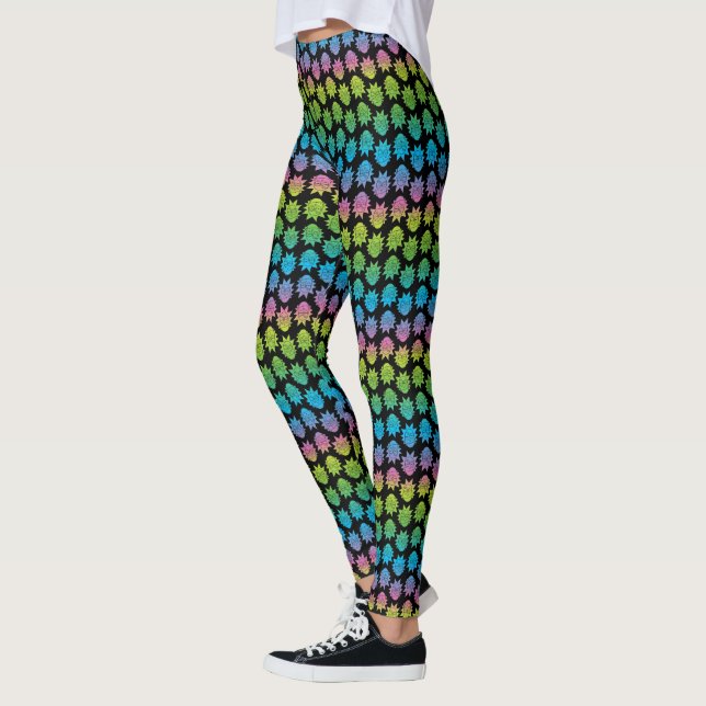 RICK AND MORTY™ | Rainbow Rick Head pattern Leggings (Left)