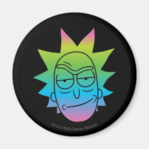 RICK AND MORTY™ Rainbow Rick Head pattern Magnet