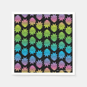 RICK AND MORTY™ Rainbow Rick Head pattern Napkins