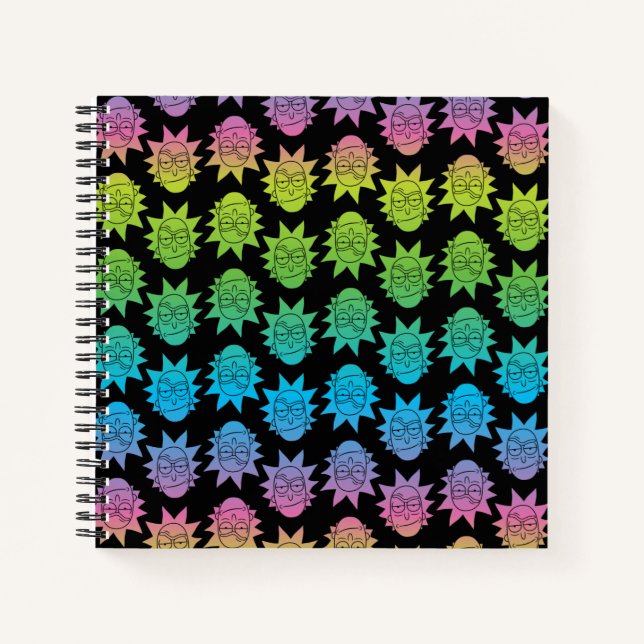 RICK AND MORTY™ | Rainbow Rick Head pattern Notebook (Front)