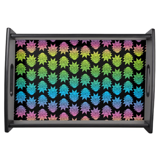 RICK AND MORTY™ | Rainbow Rick Head pattern Serving Tray (Front)