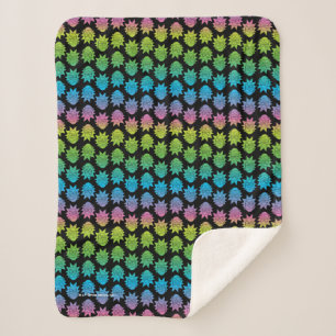 RICK AND MORTY™ Rainbow Rick Head pattern Sherpa Blanket