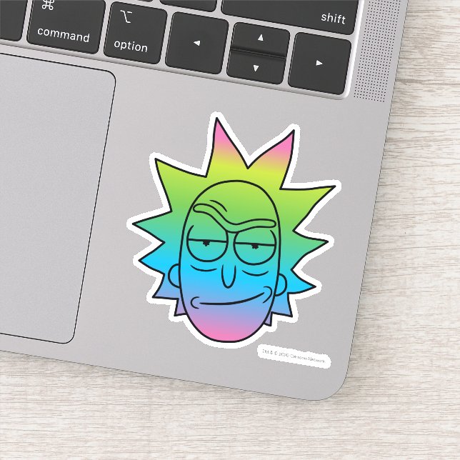 RICK AND MORTY™ | Rainbow Rick Head pattern Sticker (Detail)