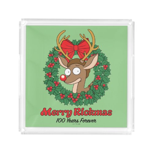 Rick and Morty  Reindeer Morty Merry Rickmas Acrylic Tray