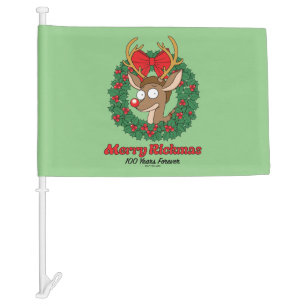 Rick and Morty Reindeer Morty Merry Rickmas Car Flag